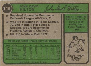 Dave Hilton  baseball card collectible - Main Image 2