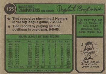 Bert Campaneris  baseball card collectible - Main Image 2