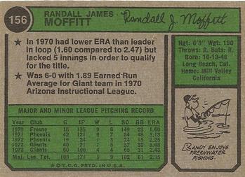 Randy Moffitt  baseball card collectible - Main Image 2