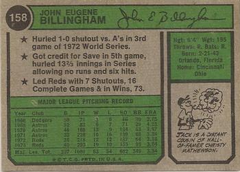 Jack Billingham  baseball card collectible - Main Image 2