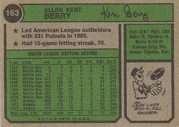 Ken Berry  baseball card collectible - Main Image 2