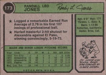 Randy Jones  baseball card collectible - Main Image 2