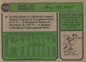 Garry Maddox  baseball card collectible - Main Image 2