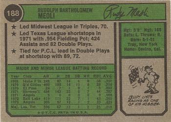 Rudy Meoli  baseball card collectible - Main Image 2