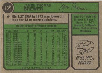 Jim Brewer  baseball card collectible - Main Image 2