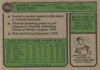 Tom Walker  baseball card collectible - Main Image 2