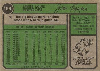 Jim Fregosi  baseball card collectible - Main Image 2