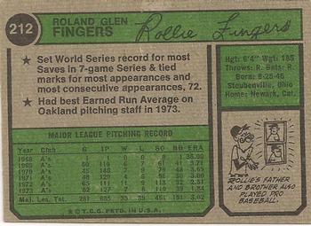 Rollie Fingers  baseball card collectible - Main Image 2