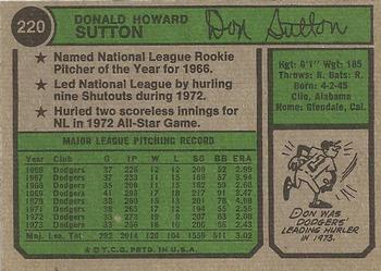 Don Sutton  baseball card collectible - Main Image 2