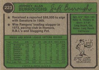 Jeff Burroughs  baseball card collectible - Main Image 2