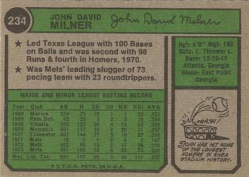 John Milner  baseball card collectible - Main Image 2