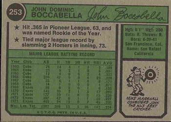 John Boccabella  baseball card collectible - Main Image 2