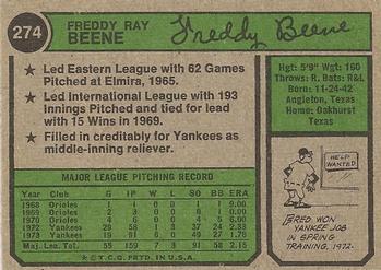 Fred Beene  baseball card collectible - Main Image 2