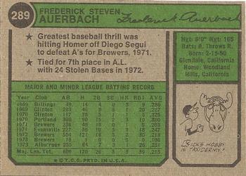 Rick Auerbach  baseball card collectible - Main Image 2