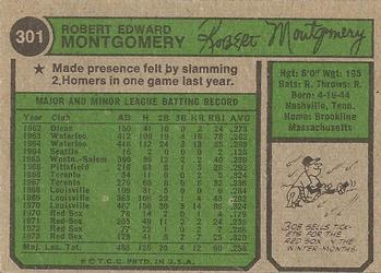 Bob Montgomery  baseball card collectible - Main Image 2
