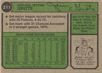 Jerry Grote  baseball card collectible - Main Image 2