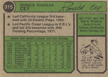 Ron Cey  baseball card collectible - Main Image 2