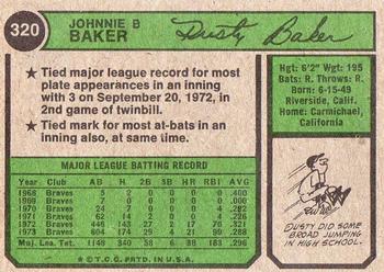 Dusty Baker  baseball card collectible - Main Image 2