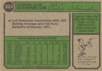 Richie Scheinblum  baseball card collectible - Main Image 2