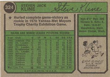 Steve Kline  baseball card collectible - Main Image 2