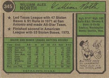 Bill North  baseball card collectible - Main Image 2