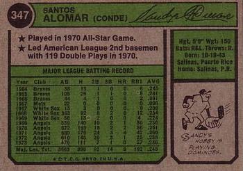 Sandy Alomar  baseball card collectible - Main Image 2