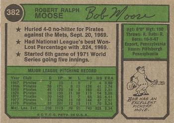 Bob Moose  baseball card collectible - Main Image 2