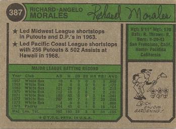 Rich Morales  baseball card collectible - Main Image 2