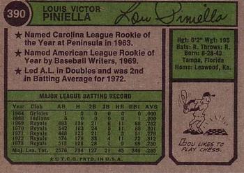 Lou Piniella  baseball card collectible - Main Image 2