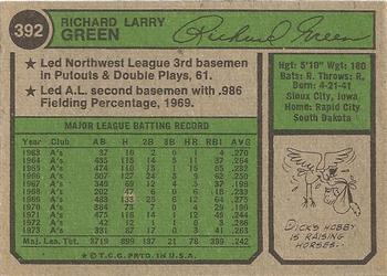 Dick Green  baseball card collectible - Main Image 2