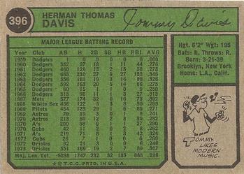 Tommy Davis  baseball card collectible - Main Image 2