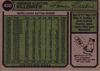 Harmon Killebrew  baseball card collectible - Main Image 2