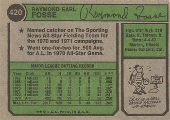 Ray Fosse  baseball card collectible - Main Image 2