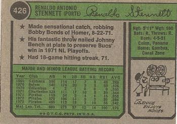 Rennie Stennett  baseball card collectible - Main Image 2