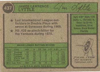 Jim Lyttle  baseball card collectible - Main Image 2