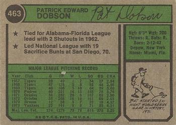 Pat Dobson  baseball card collectible - Main Image 2