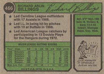 Dick Billings  baseball card collectible - Main Image 2