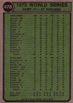 ’73 World Series Game #7  baseball card collectible - Main Image 2