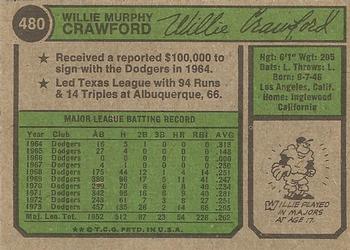 Willie Crawford  baseball card collectible - Main Image 2