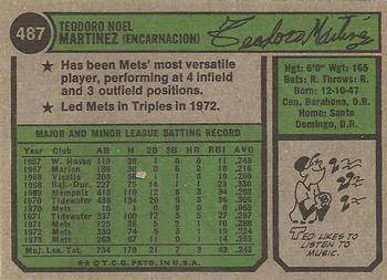 Ted Martinez  baseball card collectible - Main Image 2