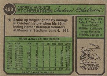 Andy Etchebarren  baseball card collectible - Main Image 2