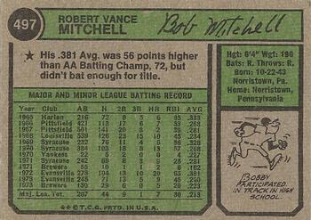 Bobby Mitchell  baseball card collectible - Main Image 2