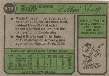 Bill Sharp  baseball card collectible - Main Image 2