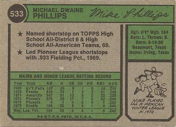 Mike Phillips  baseball card collectible - Main Image 2