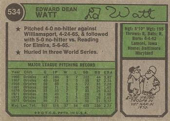 Eddie Watt  baseball card collectible - Main Image 2