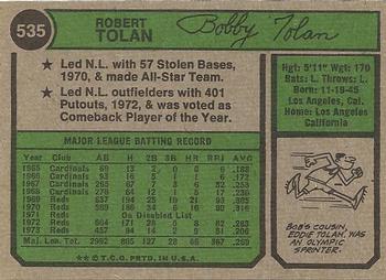 Bob Tolan  baseball card collectible - Main Image 2