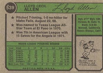Lloyd Allen  baseball card collectible - Main Image 2