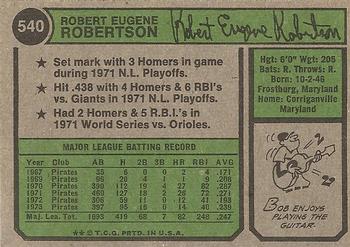 Bob Robertson  baseball card collectible - Main Image 2