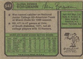 Glenn Borgmann  baseball card collectible - Main Image 2