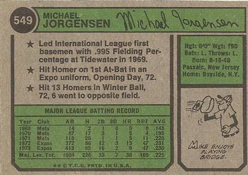 Mike Jorgensen  baseball card collectible - Main Image 2